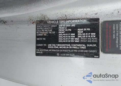 2003 Mercedes-Benz Sl 500 z USA, uszkodzony, nr VIN WDBSK75F73F053366